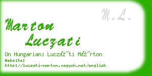 marton luczati business card